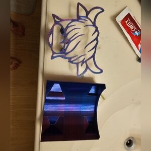 Blue and Purple Highland Cow Toilet Paper Holder